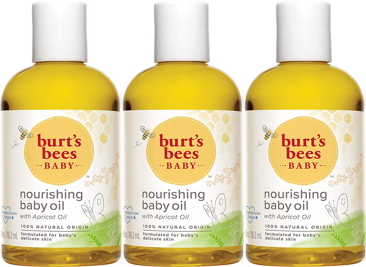 "Baby™ Nourishing Baby Oil - Pure and Gentle Care for Baby'S Skin - 4 Ounce Bottle - Value Pack of 3"