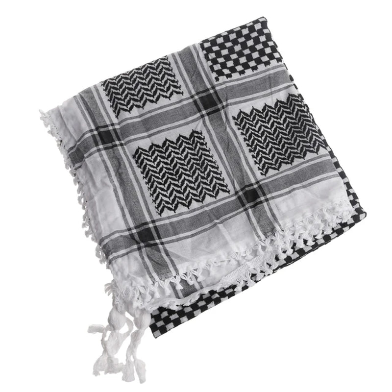 Arab Jacquard Pattern Adult Religious Scarf Hiphop Keffiyeh Headscarf Adjustable Turban Multi-Purpose Headscarf